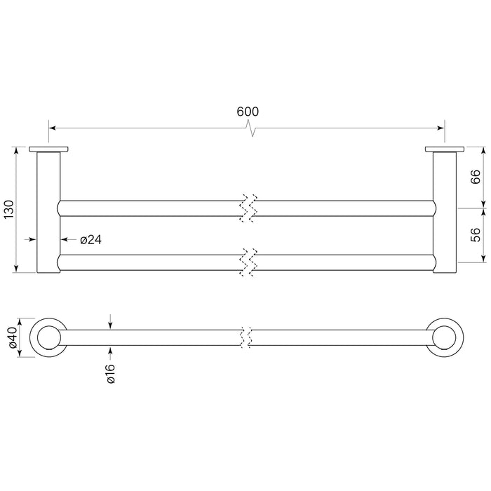 Specification line drawing 600mm