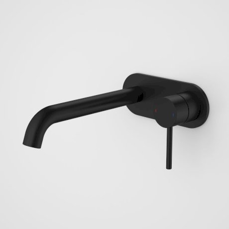 Caroma | Liano II Wall Basin/Bath Mixer Set 220mm - Joined Cover Plate in Matte Black