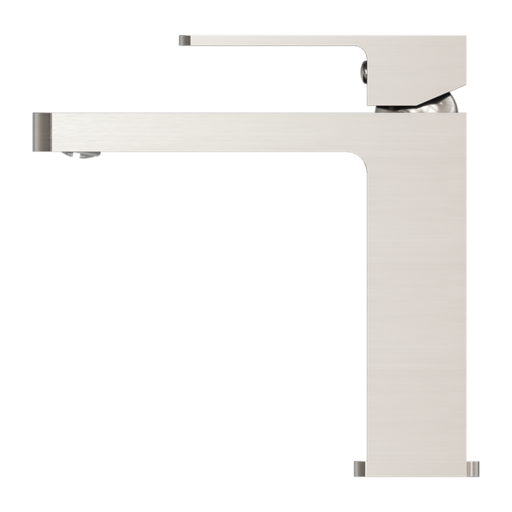 Celia Straight Basin Mixer (Brushed Nickel) side view