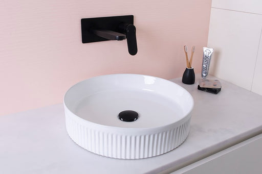 ADP Fluted Basin with Black waste