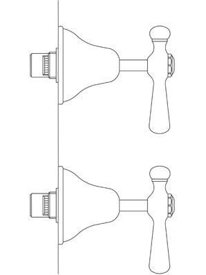 Cascade Top Assembly Wall Pair, C. Disc, Lever Diagram