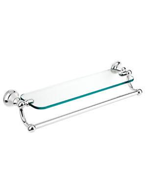 Cascade Glass Shelf & Rail 450mm Chrome