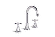 Neu England Basin Set with Swivel Spout (Cross Handles) (Chrome)