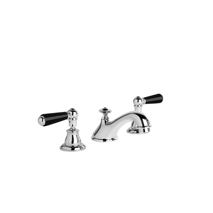 Neu England Basin Set with Fixed Cast Spout (Black Porcelain Lever) 