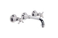 Neu England Wall Bath Set with 160mm Spout (Cross Handles) (Chrome)