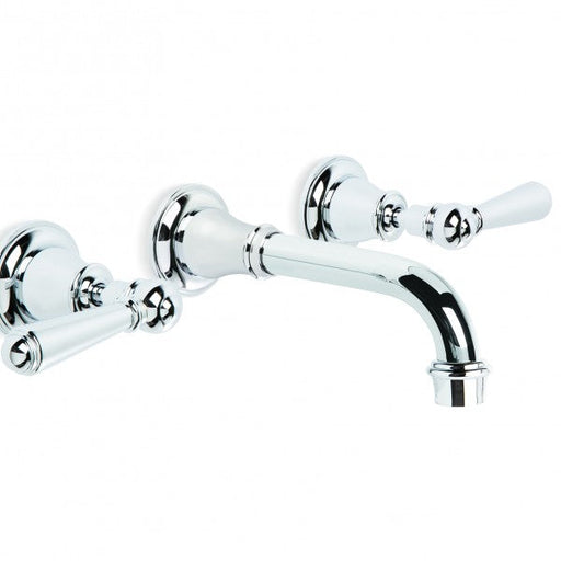 Neu England Wall Basin Set with 160mm Spout (Lever) (Chrome) (Flow Control)