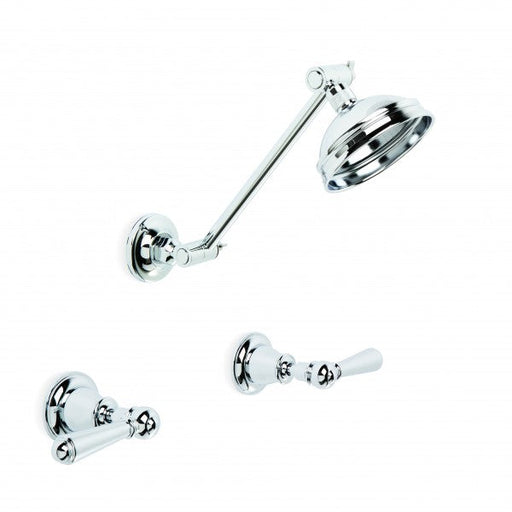 Neu England Shower Set with Adjustable Arm and 100mm Rose (Lever) (Chrome)