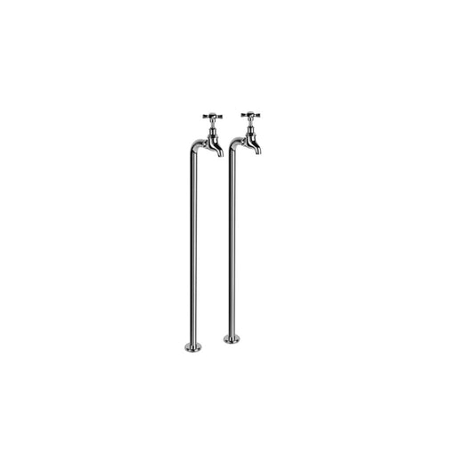 Neu England Floor Mounted Bib Taps (Chrome)
