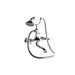 Neu England Bath Mixer with Handshower, Wall Mount (Lever Handles) (Chrome)