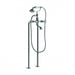 Neu England Bath Mixer with Handshower, Floor Mount (Cross Handles) (Chrome)