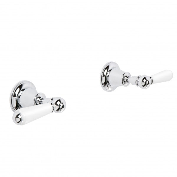 Neu England Wall Taps, Pair (Levers) (Chrome)