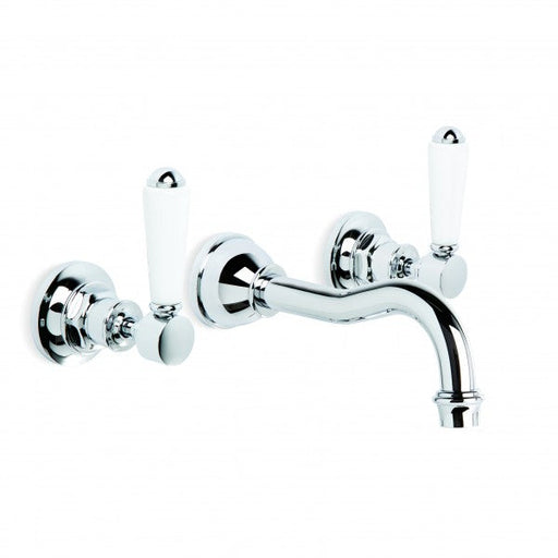 Winslow Wall Set with 165mm Traditional Spout (Lever) (Chrome)