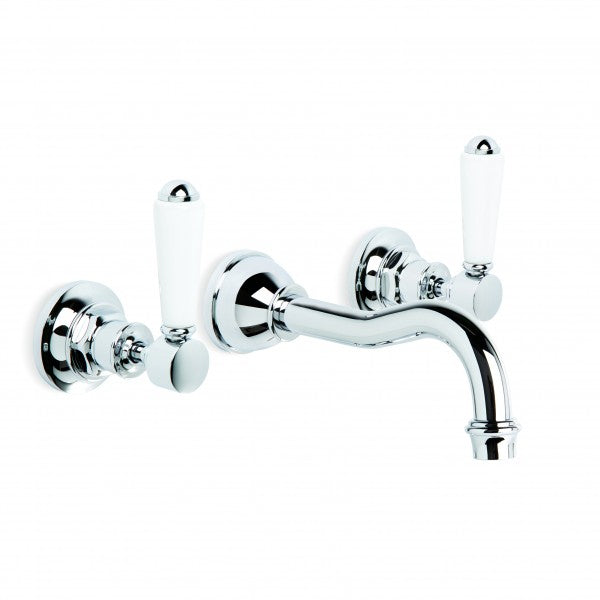 Winslow Wall Set with 165mm Traditional Spout (Lever) (Chrome)