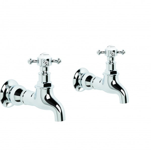 Winslow Bib Taps, Pair (Cross Handles) (Chrome)