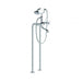 Winslow Bath Mixer with Hand Shower, Floor Mount (Cross Handles) (Chrome)