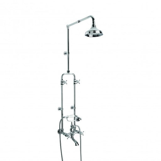 Winslow Bath/Overhead Shower Set with 150mm Rose (Cross Handles) (Chrome)