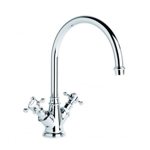 Winslow Kitchen Mixer with Swivel Spout (Cross Handles) (Chrome)