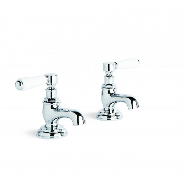 Winslow Pillar Taps, Pair (Lever) (Chrome)