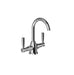 Brodware Manhattan Twin Lever Basin Mixer Gooseneck (Chrome)