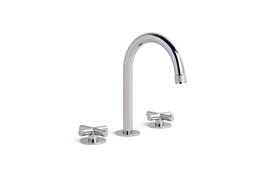 Yokato Basin Set with Swival Spout and Cross Handles (Chrome)