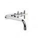 Yokato Wall Bath Set with 160mm Spout, Backplate and Installation Kit (Cross Handles) (Chrome)