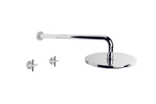 Yokato Shower Set with 225mm Rose and Cross Handles (Chrome)