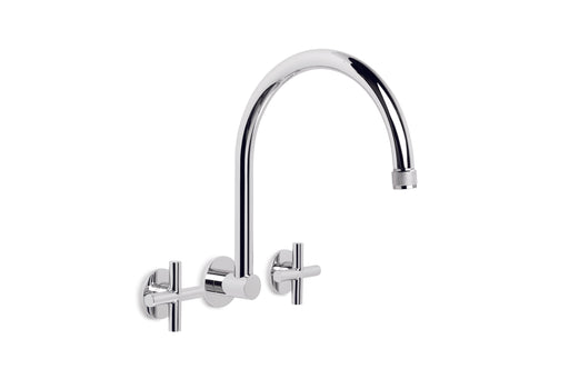 Yokato Wall Set with 235mm Swivel Spout (Cross Handles) )(Chrome)