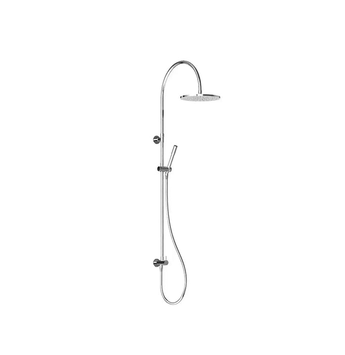 City Plus High Arch Shower Set Universal Top or Bottom Inlet with Microphone Style Handshower (Chrome)