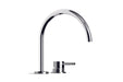 City Stik Bath Set with Hob Mounted Mixer (Chrome)