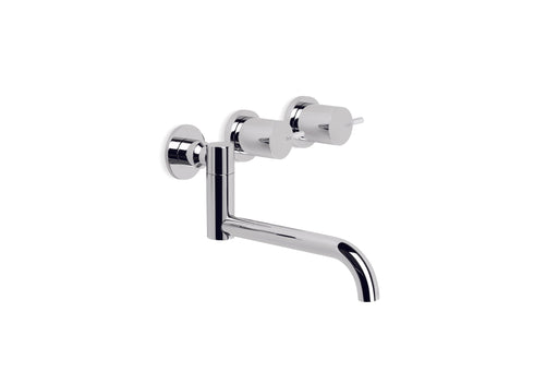 City Stik Wall Taps Set with 210mm Double Swivel Spout (Chrome)