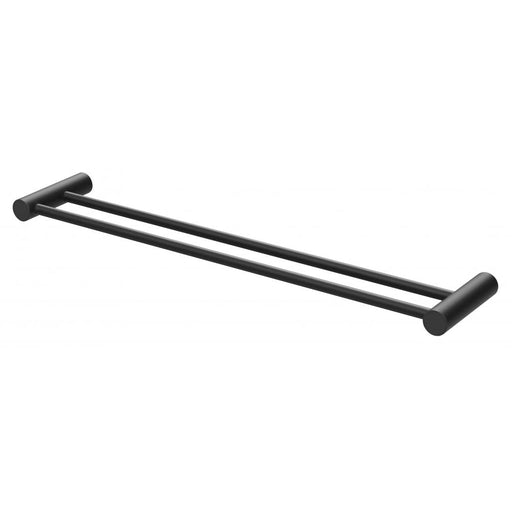 Vivid Slimline Double Towel Rail 600mm (Matte Black)