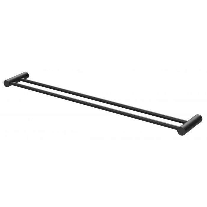 Vivid Slimline Double Towel Rail 800mm (Matte Black)