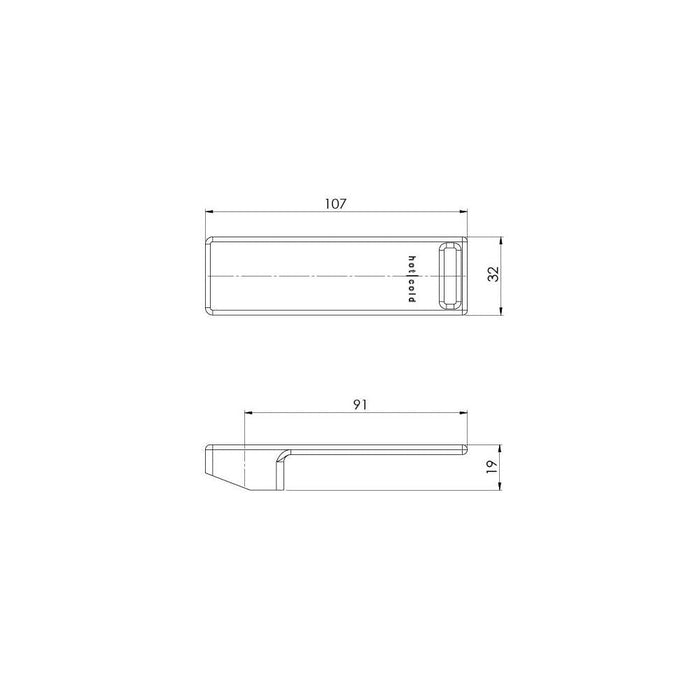 ZIMI Sink Mixer Handle (Line Drawing)