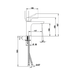 O.novo Basin Mixer Lead Free (Specification Line Drawing)