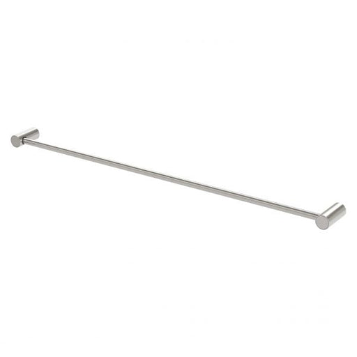 Vivid Slimline Single Towel Rail 800mm (Brushed Nickel)