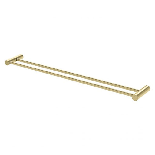 Vivid Slimline Double Towel Rail 800mm (Brushed Gold)