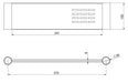 Vivid Slimline Metal Shelf (Line Drawing)