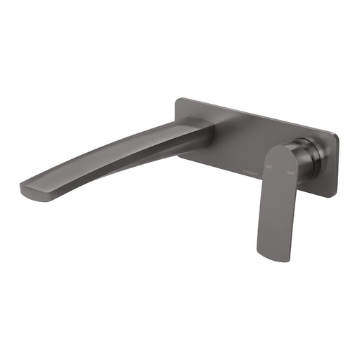 Mekko Wall Basin/Bath Mixer Set 200mm (Brushed Carbon)