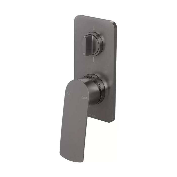 Mekko Shower/Bath Mixer with Diverter (Brushed Carbon)
