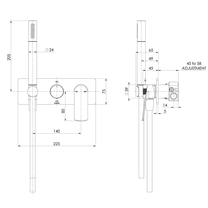 Specification Line drawing