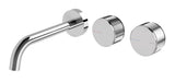 Axia Basin/Bath Curved Outlet Hostess Wall Tap Set 180mm (Chrome)