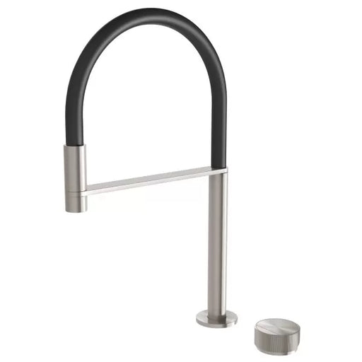 Phoenix Tapware | Axia Hob Sink Mixer Set Flexible Hose 230mm in Brushed Nickel