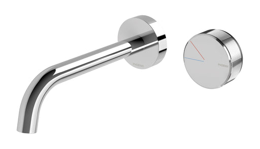 Axia Basin/Bath Curved Wall Mixer Set 180mm (Chrome)