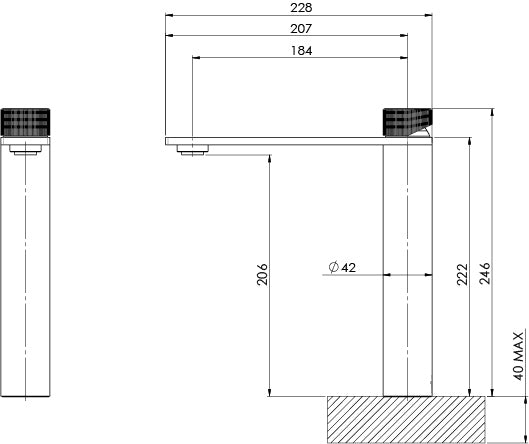 Axia Vessel Mixer (Brushed Nickel)