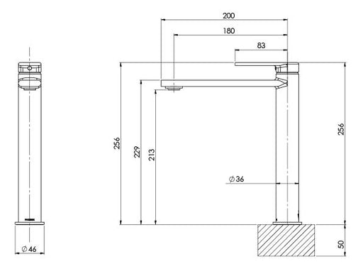 Teel Vessel Mixer (Line Drawing)