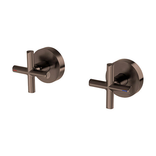 Vivid Slimline Plus Wall Top Assemblies 15mm Extended Spindles (Brushed Bronze)