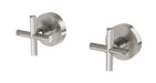 Vivid Slimline Plus Wall Top Assemblies 15mm Extended Spindles (Brushed Nickel)