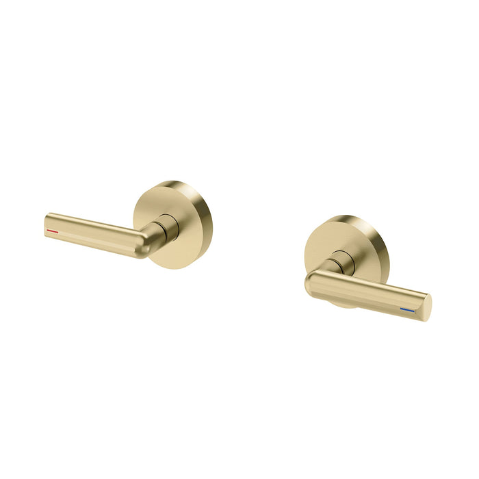 Vivid Slimline Plus Lever Wall Top Assemblies 15mm Extended Spindles (Brushed Gold)