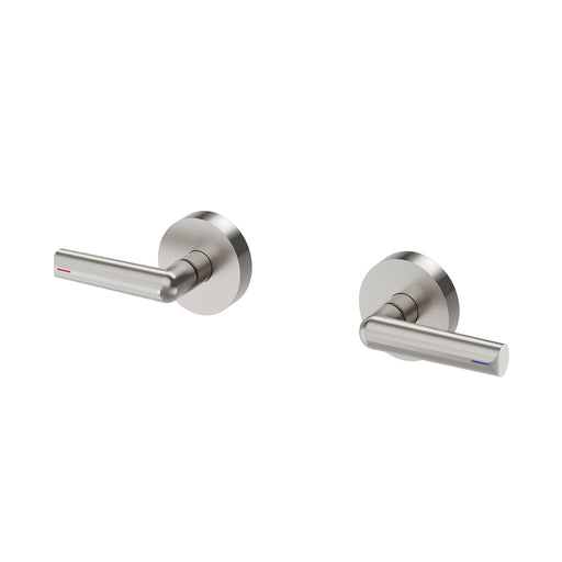 Vivid Slimline Plus Lever Wall Top Assemblies 15mm Extended Spindles (Brushed Nickel)