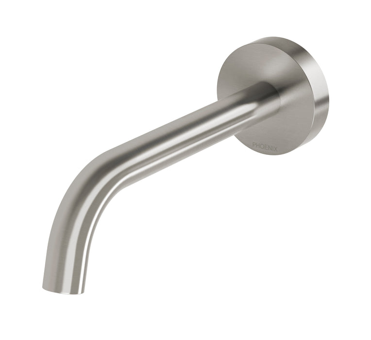 Vivid Slimline Plus Wall Basin/Bath Outlet 180mm (Brushed Nickel)